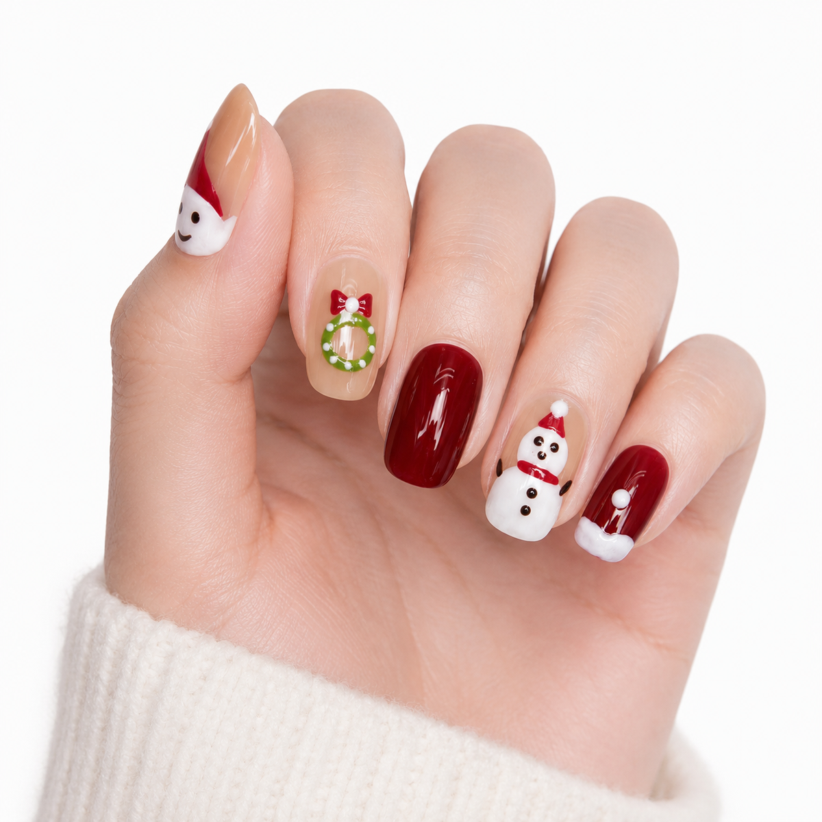 Christmas Snowman Press-On Nails - View 1