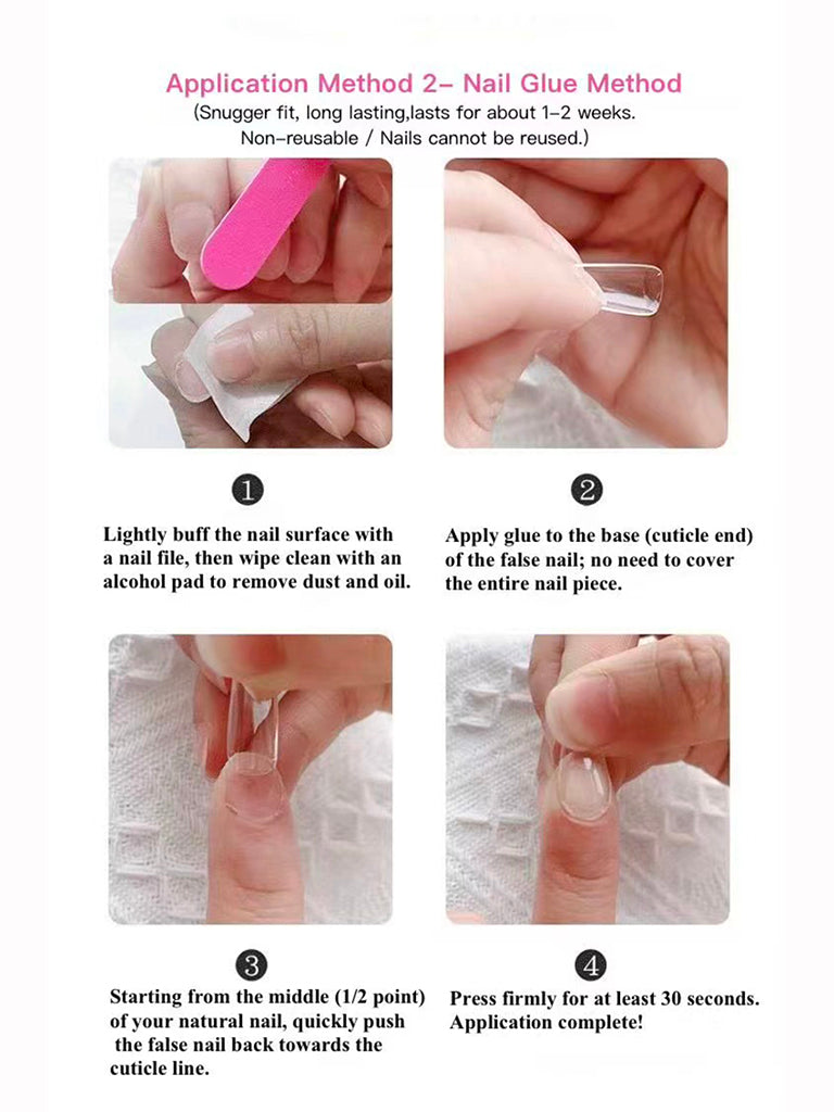 Application Method 2 - Nail Glue