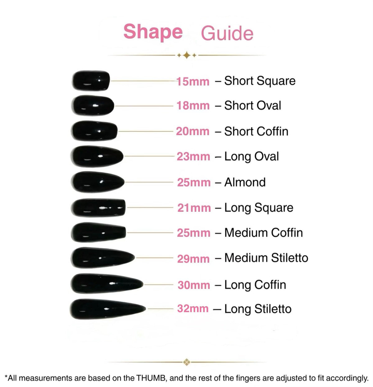 Press-On Nail Shape Guide