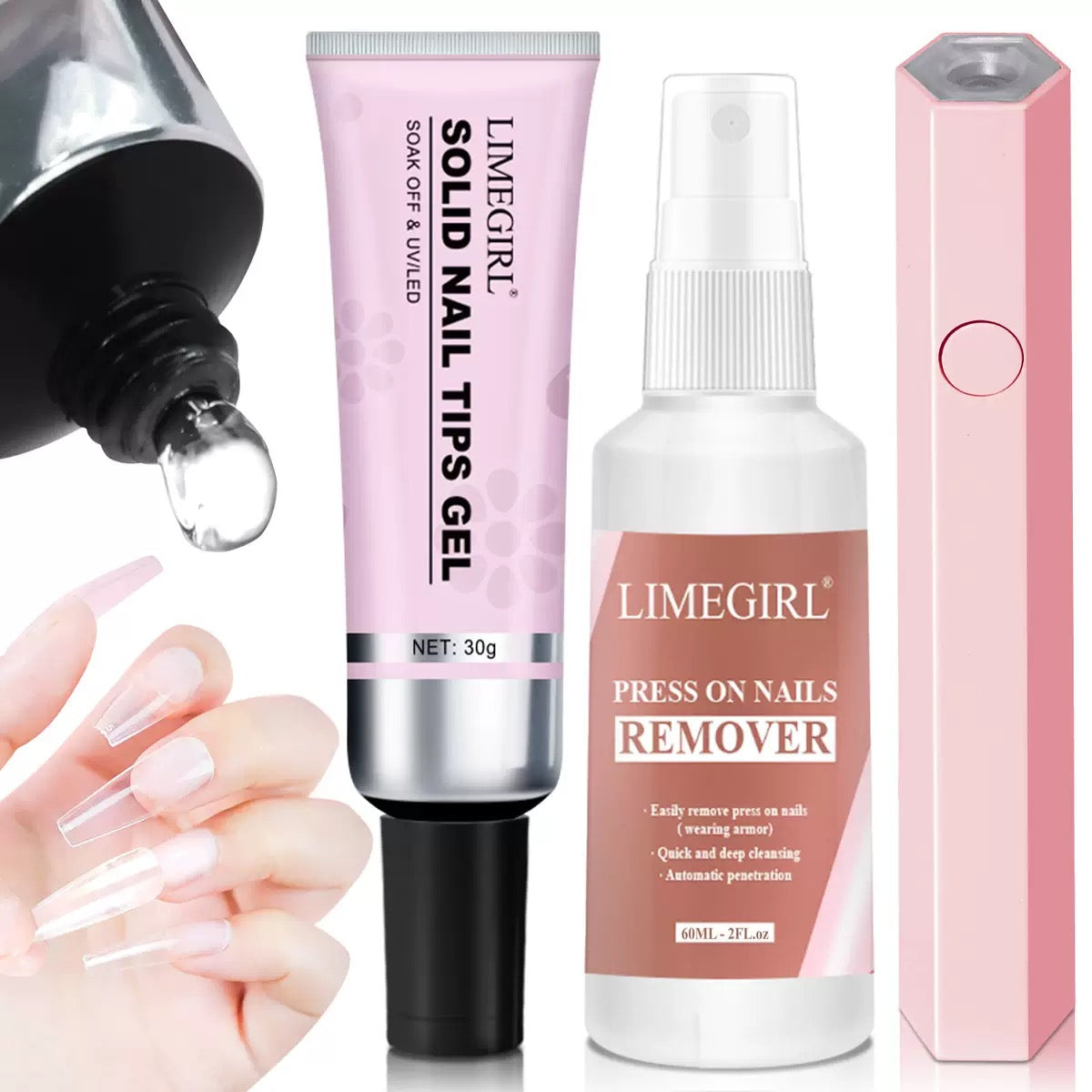 NailSis Magic Solid Nail Glue Kit 3in1