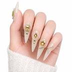 Yellow Crystal Diamond Press-On Nails - View 1