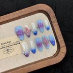 3D Embossed Almond Press-On Nails II - View 2