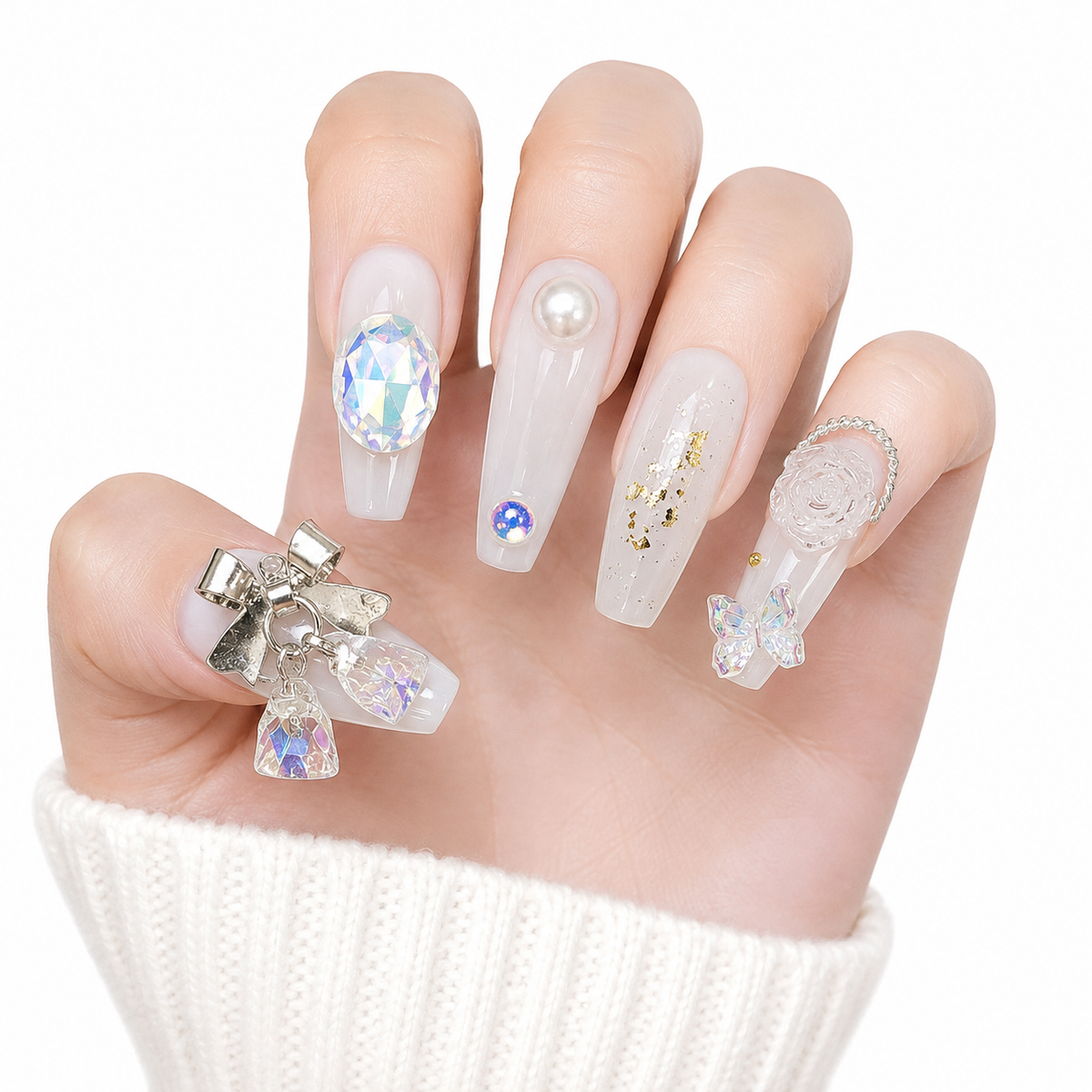 Blue Rabbit Bell Press-On Nails - View 2