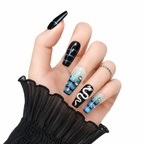 Blue Snake Press-On Nails - View 1