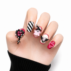Ghost Halloween Pink Press-On Nails - View 1
