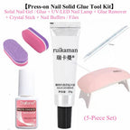 Press-On Nail Solid Glue Tool Kit - 5 Piece Set