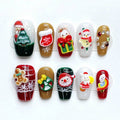 Nailsis Christmas Cute Rabbit Snowman Gingerbread Press-on Nail Gift Set