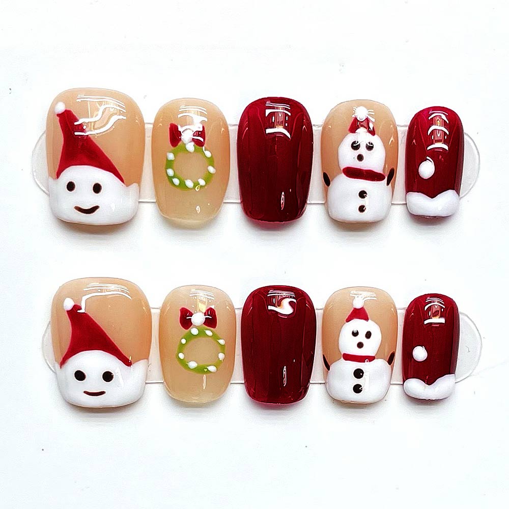 Nailsis Christmas Snowman Press-on Nail Set