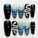 Nailsis Blue Snake Press On Nail Set