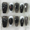 Nailsis Black Skull Cross Press On Nail Set