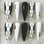Nailsis Snake Scale Black Press On Nail Set